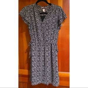 Black and White Floral Sun Dress